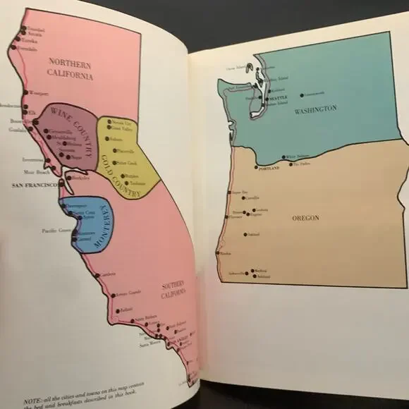 1986 West Coast Bed & Breakfast Guide: California, Oregon & Washington Vintage - Picture 7 of 11